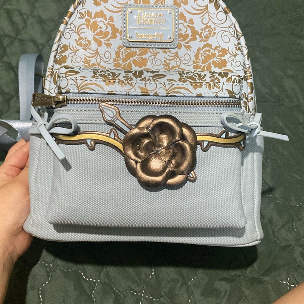 Loungefly Game of Thrones Grayish blue and Gold Backpack
